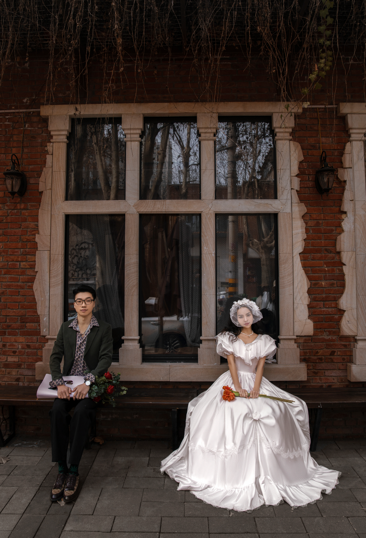 西安港风系列婚纱摄影:复古怀旧港风婚纱照