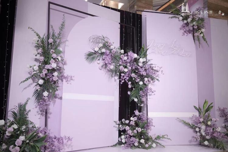 金华世贸大饭店·宴会厅--婚宴现场布置|紫色系婚礼