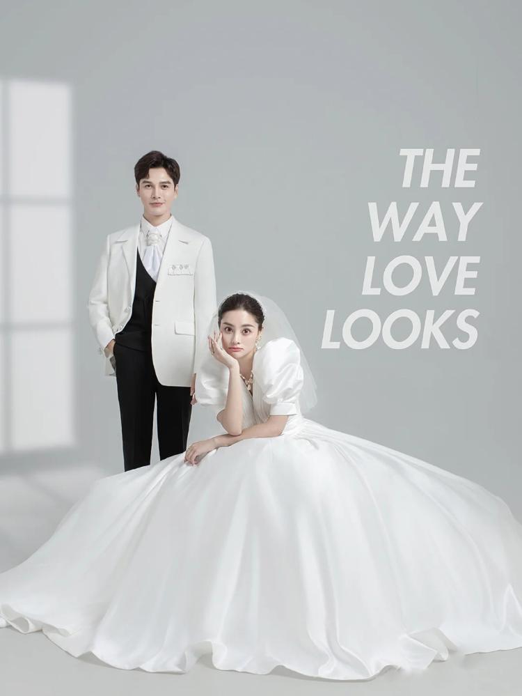 室内极简风韩式婚纱照 白色纯洁唯美