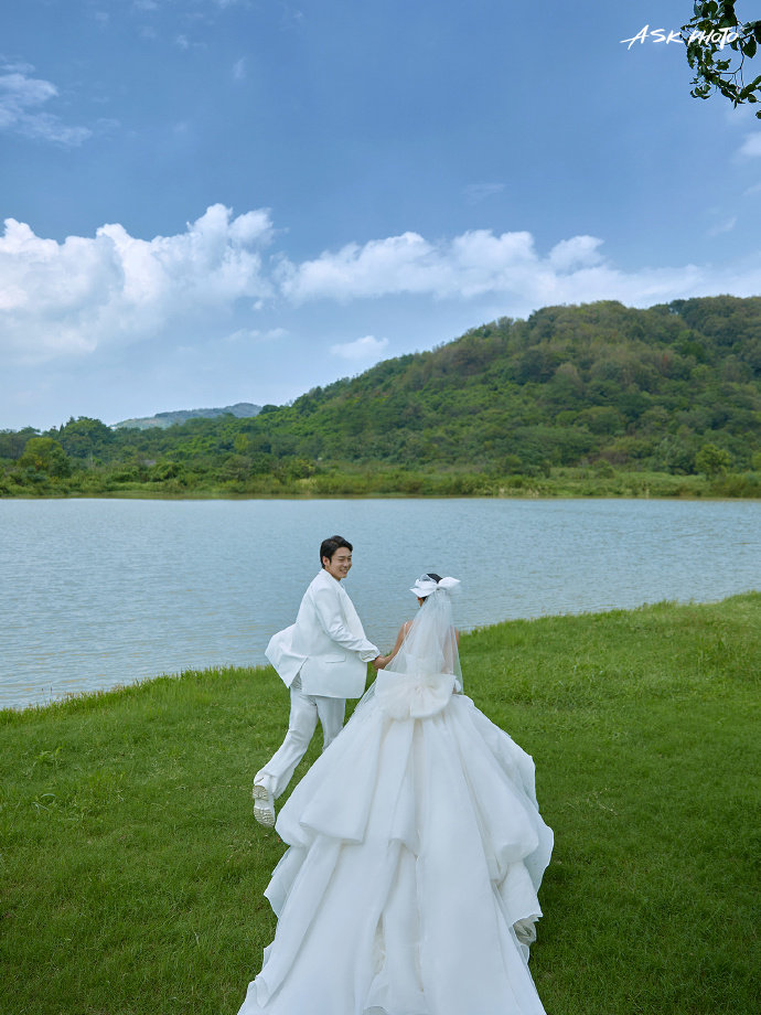 宁波婚纱摄影-湖景草坪婚纱照·奥斯卡婚纱摄影