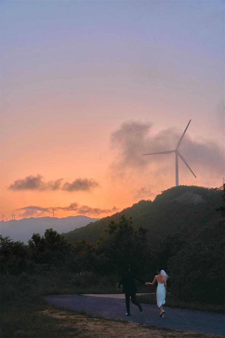 户外夕阳唯美纪实风婚纱照·泰安天长地久